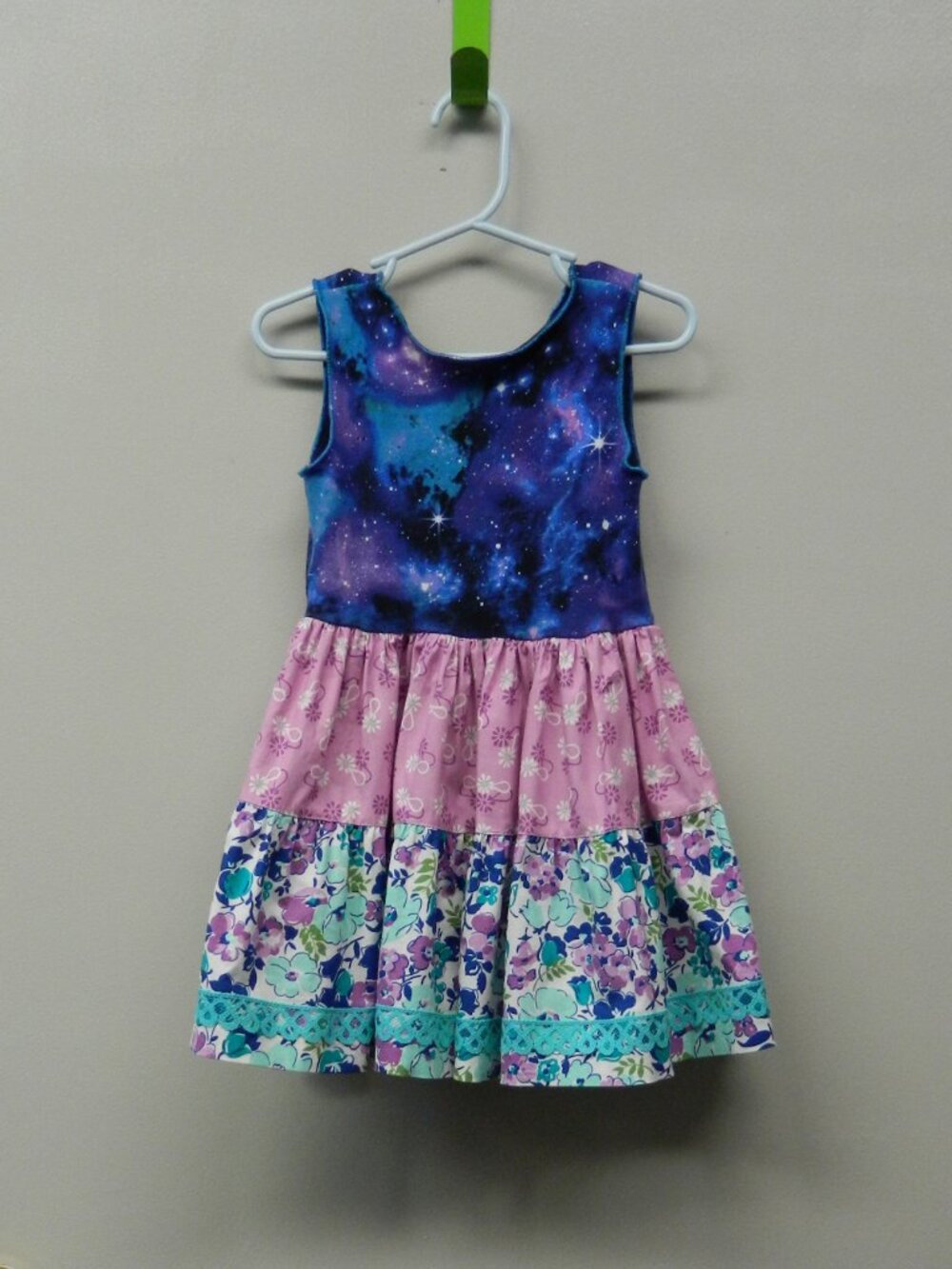 Girls size 4 Tiered Tank Dress Celestial Floral Laura Kae designs